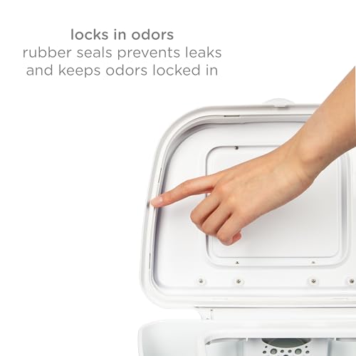 Ubbi Stainless Steel Venti Diaper Pail, No Special Bag, Odor-Locking, White - color: Venti White