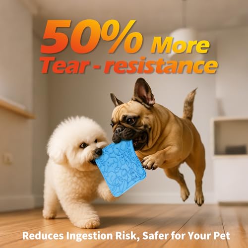 Jalopink Lick Mat for Dogs & Cats,Dog Lick Mat with Suction Cups for Anxiety Relief, Slow Feeder Dog Licking mat, Puppy Lick mat for Bath Time, Grooming & Training 2 Pack
