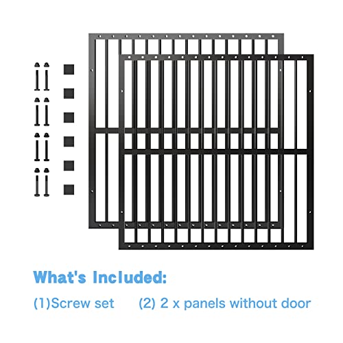 2-Panel Dog Playpen Extension - color: Black, style: 2 Panels