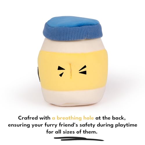CHEWFFON Dog Enrichment Toys, Snuffle Crinkle Toy for Mental Stimulation - style: Mayonnaise