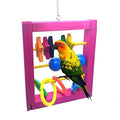 Litewoo Pet Bird Parrot Intellective Toy Multicolor Intelligence Training Development Abacus Chew Toy for Macaw African Greys Budgies Parakeet Cockatiels Cage Hanging Chewing Toy (Random Color) - color: bird train toy 2