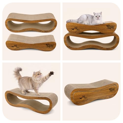 Cat Scratcher, 2 in 1 Cardboard Cat Scratchers for Indoor Cats Scratch Pad - size: 70CM