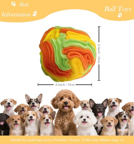 Interactive Dog Snuffle Ball for Puppy (Yellow and Orange)
