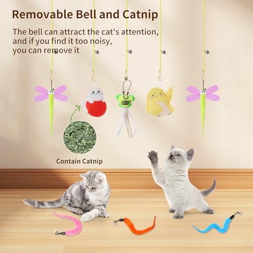 Hanging Cat Toys for Indoor Cats - color: 12 Wand /Hanging