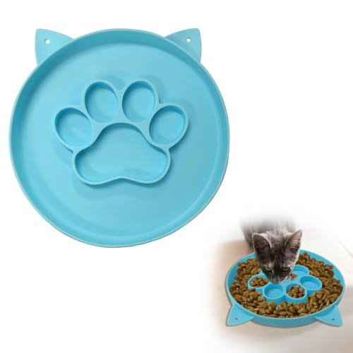 Cute Interactive Puzzle Slow Feeding Cat Bowl Suitable for All Dry and Wet Foods