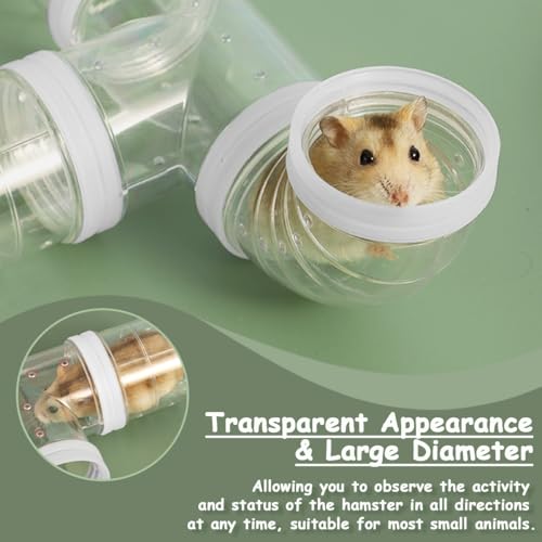 2 Hamster Tubes Kits, DIY Hamster Tunnel Adventure External Pipe - color: White