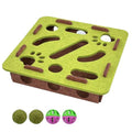 Cat Puzzle Toy Interactive Feeder Cat Scrach Puzzle Enrichment Box for Indoor Cats
