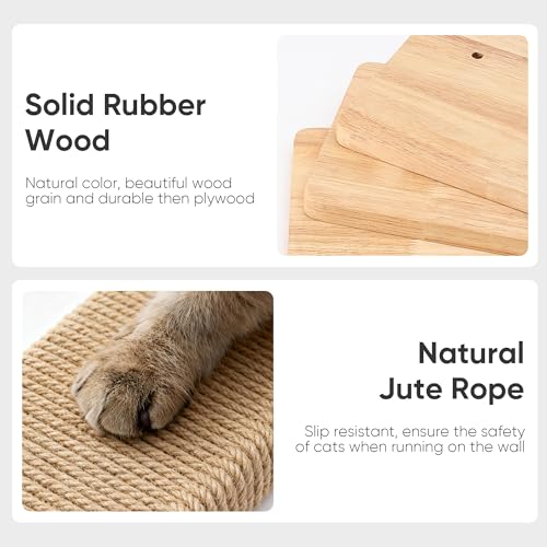 FUKUMARU Cat Climbing Shelf Wall Mounted, Large - size: Large - Bidirectional