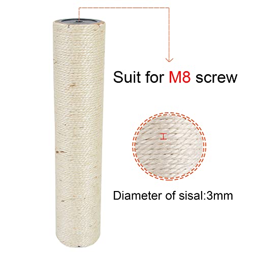 Dimaka Cat Scratching Post Replacement Pole, Cardboard and Sisal, 13.4in, 34cm - size: 13.4 in