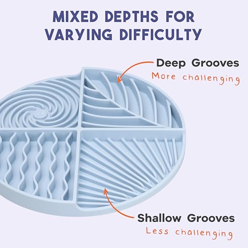 Paradise - Dog Lick Mat for Slow Feeding & Anxiety - Non Slip (Sky) - color: Sky