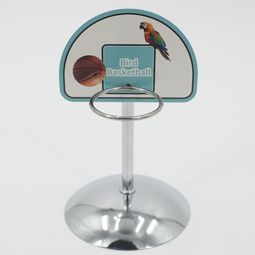 Fosrion Parrot Basketball Hoop Toy Set - Training Hoop with 1 Bird Balls for Medium and Large Parrots (Large) - size: Large