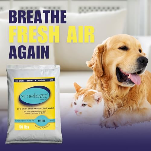 SMELLEZE Natural Urine Smell Removal Deodorizer Granules - 50 lb. Bag - size: 800 Ounce (Pack of 1)