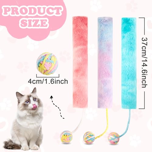 14.6in Cat Kicker Toy Extra Large 3pcs, Catnip Toys with Bell - style: Bell 3pcs