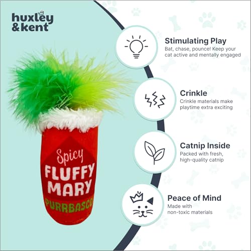 Huxley & Kent Plush Crinkle Catnip Cat Toy, Fluffy Mary, Large - style: Fluffy Mary