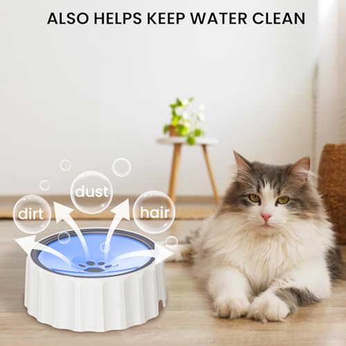 Dog Small Animals Water Bowl No Spill 70oz/2L Large Capacity Dispenser Non Slip No Splash Small Animals Bowl Pet Slow Feeder No Drip Dog Water Bowl on Vehicle for Dogs and Cats - Purple - color: Purple