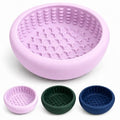 Slow Feeder Dog Lick Bowl,Silicone Feeding Dogs Licking Bowls(Purple,Small) - color: Purple, size: Small