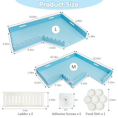 Hermit Crab Climbing Platform Habitat Tank Accessories - color: Blue