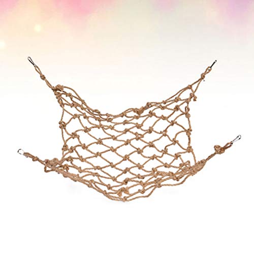 Scicalife Parrot Climbing Net Rope Ladder for Birds Hanging Buckle Pet Hanging Net for Parakeet Budgie Macaw 11.81 X 7.87 X 0.19 in