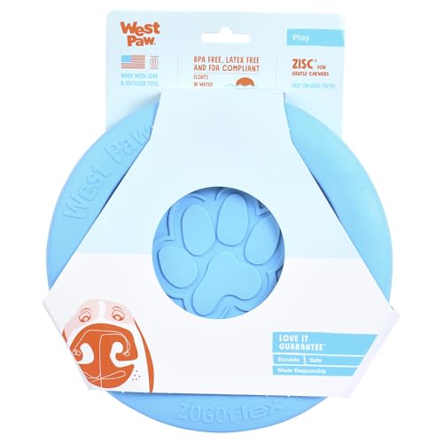 WEST PAW Zisc High-Flying Disc Dog Toy - Large – Aqua Blue - color: Aqua Blue, size: Large