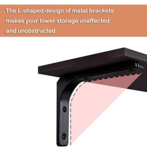 DINZI LVJ Long Wall Shelves, 39.4Inch Wooden Wall Mounted Shelves, Set of 2 - color: Espresso, size: 39.4 Inch