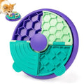 3-in-1 Slow Feeder Dog Bowl, Interactive Puzzle Feeder & Lick Mat - color: Flippable Puzzle Feeder (Purple)