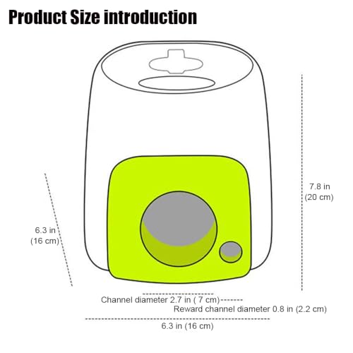 Automatic Dog Ball Launcher for Dogs, Interactive Food Reward Ball for Dogs - color: Fresh white and green color scheme