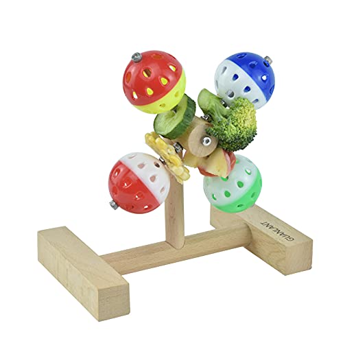Bird Rotating Ball Feeder Toys,Parrot Food Treat Holder Interactive Toy