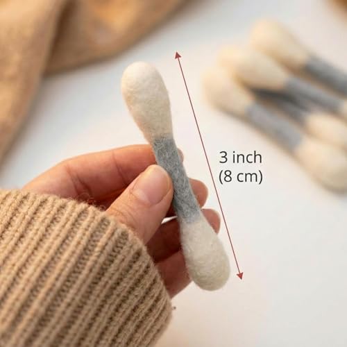 Glaciart One MINI Swabs Cat Toys with Catnip - 6 Pk | Durable for Chew, Cute Cat Toys Interactive Kitty for Boredom, Exercise, & Play | Filled w/Organic Catnip for Anxiety & as Digestive Aid - color: Grey Swabs, size: Mini