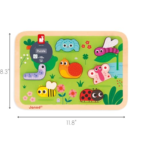 Janod - Chunky Puzzle - Garden - 7 Pieces - style: Garden
