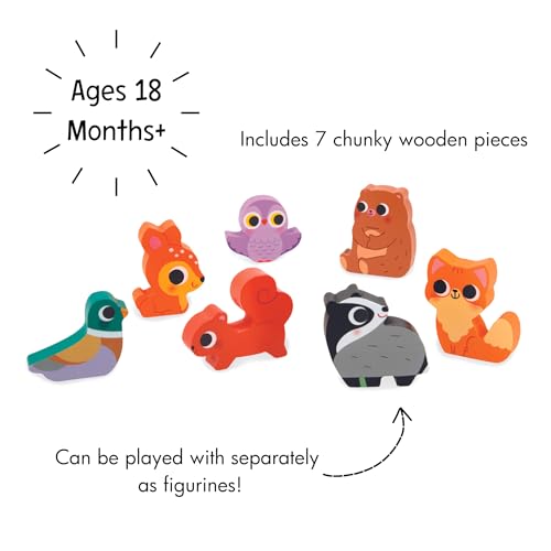 Janod - Chunky pegged Puzzle - Forest - 7 Pieces - style: Forest