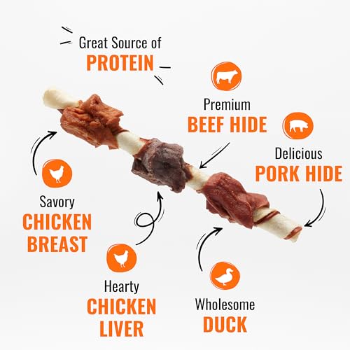 Good 'n' Fun Kabobs Long-Lasting Dog Treat Made With Real Protein, 18 Count - size: 12 Ounce (Pack of 1)
