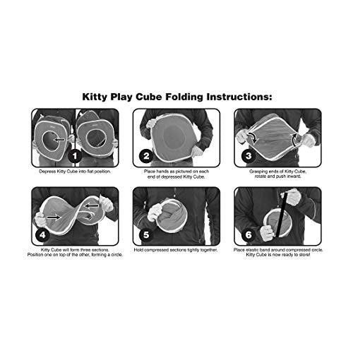 Kitty City Pop Open Rolling Cat Cube, Tunnel, Litter Box (Pack of 6) - color: Gray, size: Cube (Pack of 6)