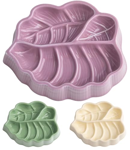 Slow Feeder Dog Bowl, 0.44 Cups Ceramic Dog Food Dish for Fast Eaters Small Breed, Puzzle Bowl for Small Dogs and Cats(Dark Purple)