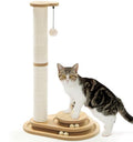 Made4Pets Tall Cat Scratching Post for Indoor Cats with Ball Track 32" - size: 32"H