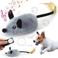 Interactive Dog Toys, Fake Mouse Moving Dog Toy with Automatic Sensor - color: Gray Remote Version