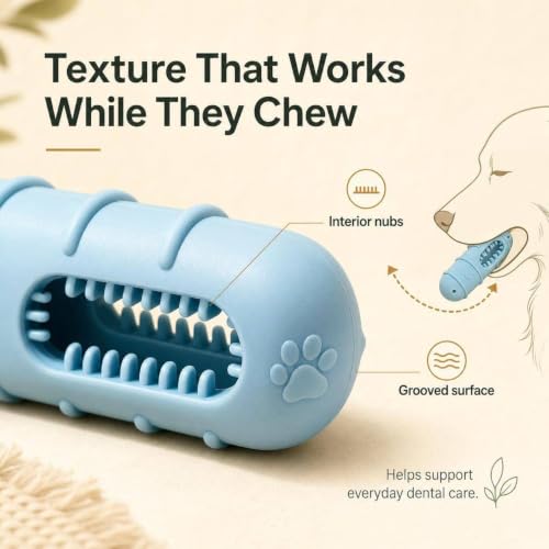 Bite and Brush Dog Chew Toy, Natural Rubber Durable Stuffable Dog Toy for Small & Medium Dogs, Teeth Cleaning Chew with Grooves, Interactive Treat Toy to Keep Dogs Busy (1, Yellow) - color: Yellow