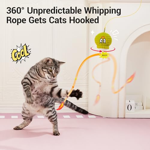 Potaroma Interactive Cat Toy with Motion Sensor, Chirping Sound & Catnip