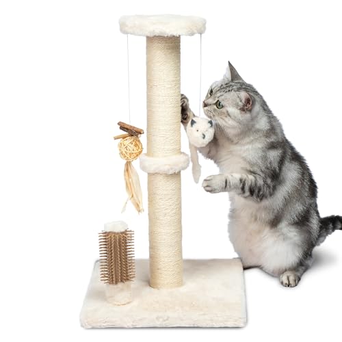 Best Pet Supplies Catify Cat Scratching Post - Beige H: 25" - color: Beige Scratching Post - H: 25"