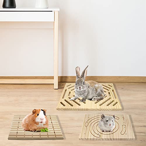 Litewoo Rabbit Scratch Board Claw and Teeth Care Chew Toy Bunny Wood Pad, B - color: C 12.60x9.84 inch
