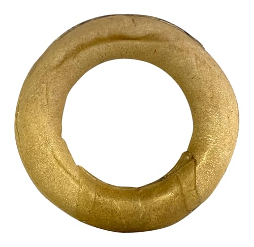 QT Dog Water Buffalo Colgn Ring 4" - All Natural Long Lasting Collagen Dog Chews, Single Ingredient, Protein-Packed, Gluten & Grain Free, Odor-Free Dental Chews, Ideal for All Breed Sizes - Banded