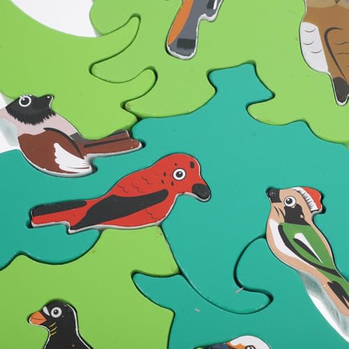 TOYANDONA 1 Set of Baby 3D Jigsaw Puzzle Wooden Tree Bird Shaped Montessori Toy Educational Preschool Learning Toys Children's Day