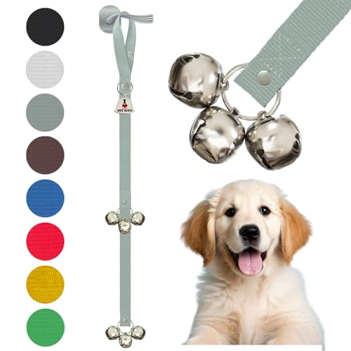 Caldwell's Pet Supply Co. Dog Potty Bells, Dog Door Bell, Bells to Go Outside, Potty Training Bell, Dogs Doorbell, Dogs Potty Doorbell, Ring to Go Pee, All Breed Puppy Training Tool - color: Grey, size: One Potty Bell