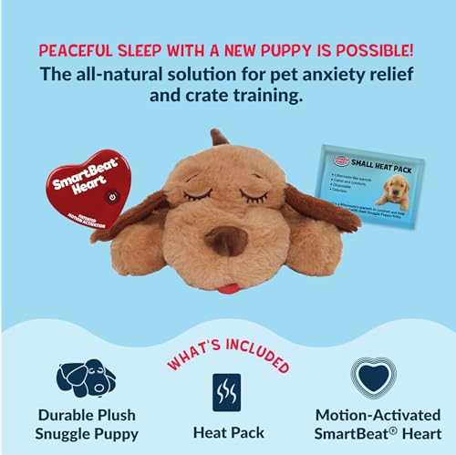 Snuggle Puppy Junior Heartbeat Toy, Calming Comfort, Small Breeds - Biscuit - color: Biscuit