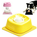 Slow Feeder Dog Bowl for Liquid & Wet Food with Rolling Ball - color: Yellow