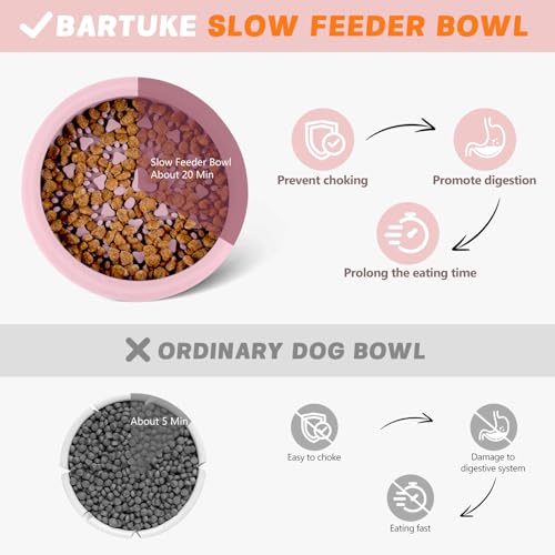 Silicone Dog Lick Bowl, Slow Feeder Dog Bowls with Strong Suction, Pink - color: Pink