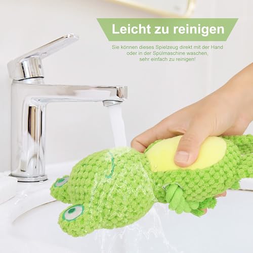 Dog Toys, Dog Squeaker Toys with Crinkle Paper(Green Frog) - color: Green Frog