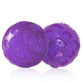 3'' Squeaky Dog Toy Balls for Lagre Medium Breed, Indestructible Dog Balls for Playing, Fetching & Retrieving, Durable Aggressive Chewers, 2 PCS Purple - color: Purple+Purple