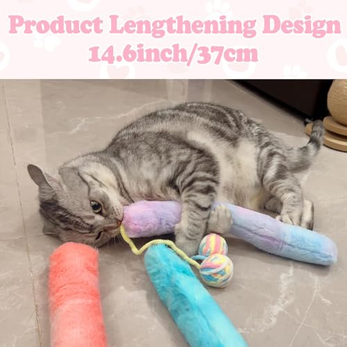 14.6in Cat Kicker Toy Extra Large 3pcs, Catnip Toys with Bell - style: Bell 3pcs