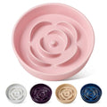 vancasso Ceramic Slow Feeder Dog Bowl, 1.5 Cup Puzzle Dish for Medium Breed - color: Pink, size: M - 1.5 Cups