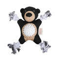 Territory 2 in 1 No Stuffing Removable Fetch Ball Tug Dog Toy for Small Medium Large Dogs, Black Bear - style: Black Bear
